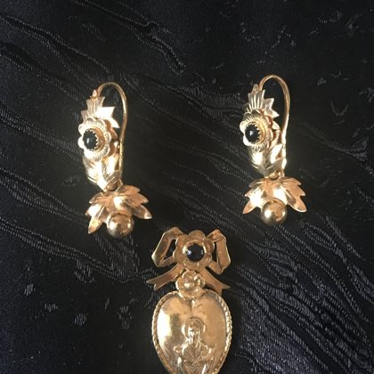 Комплект прикрас: ягнусок, сережки